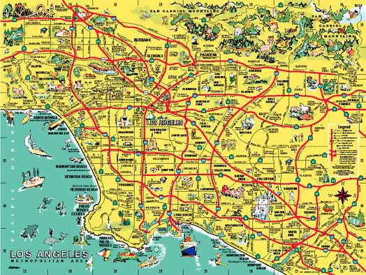 Los Angeles & Orange County Visitor's Map