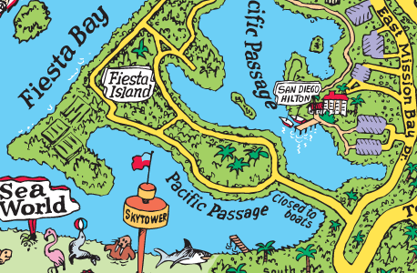 detail from the Mission Bay Park map