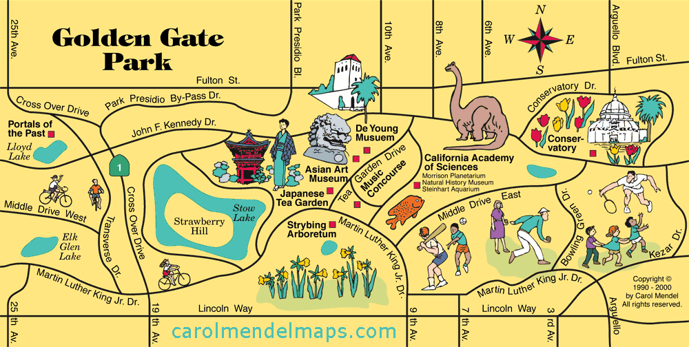 Map Of Golden Gate Park San Francisco