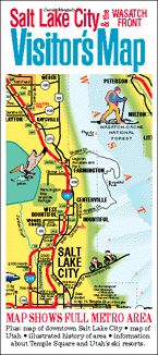 front cover of the Salt Lake City and the Wasatch Front Visitor's Map