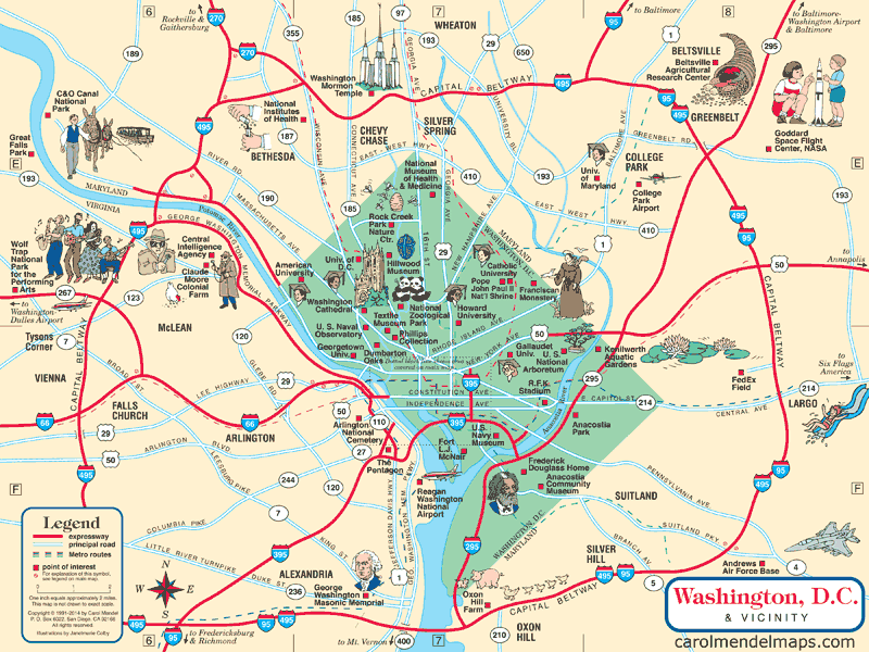 map of wash dc area