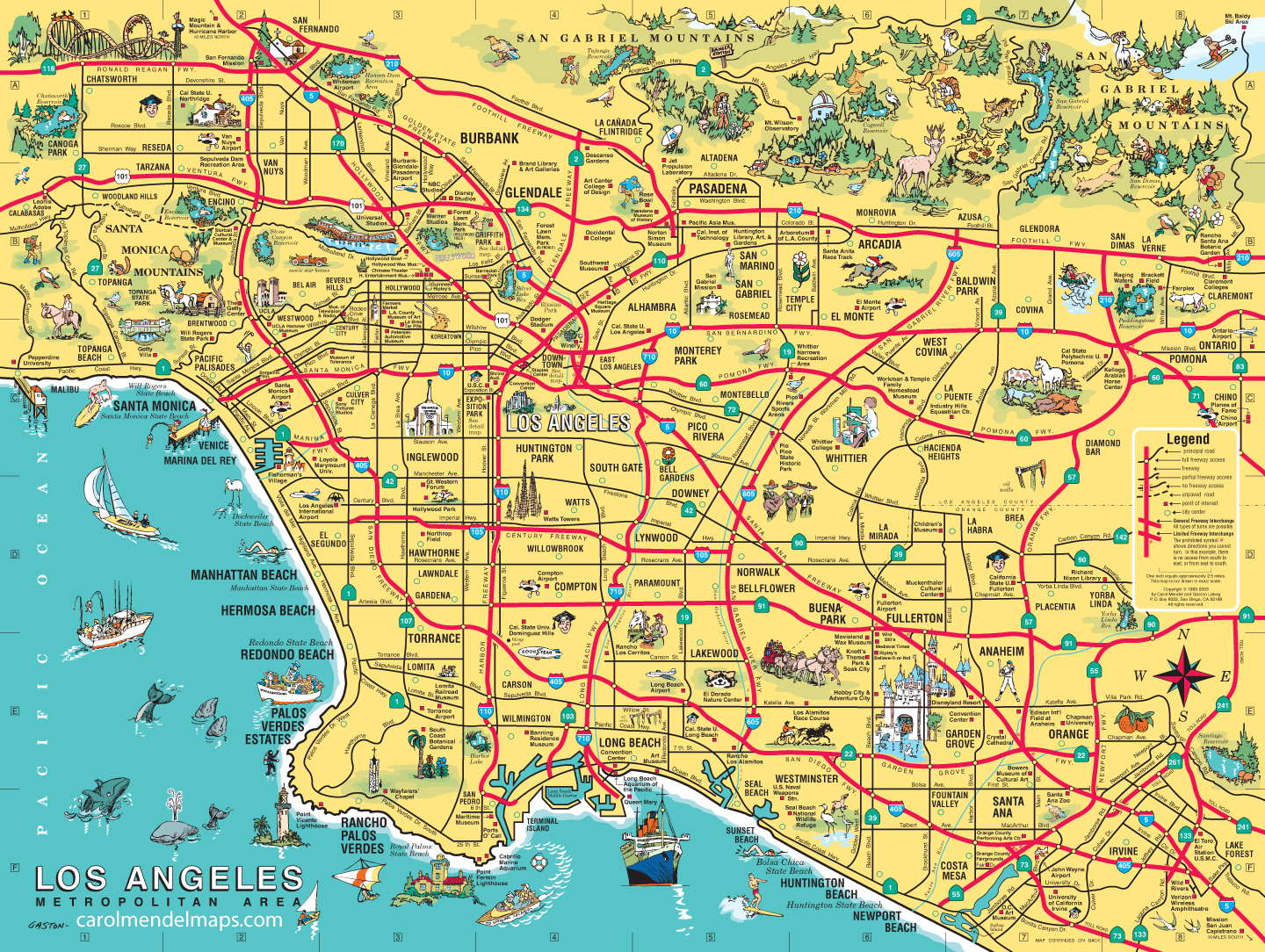 Los Angeles Map Of Neighborhoods - Map