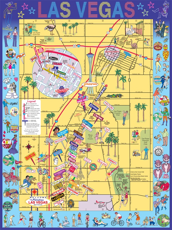 map of the Las Vegas Strip and downtown area