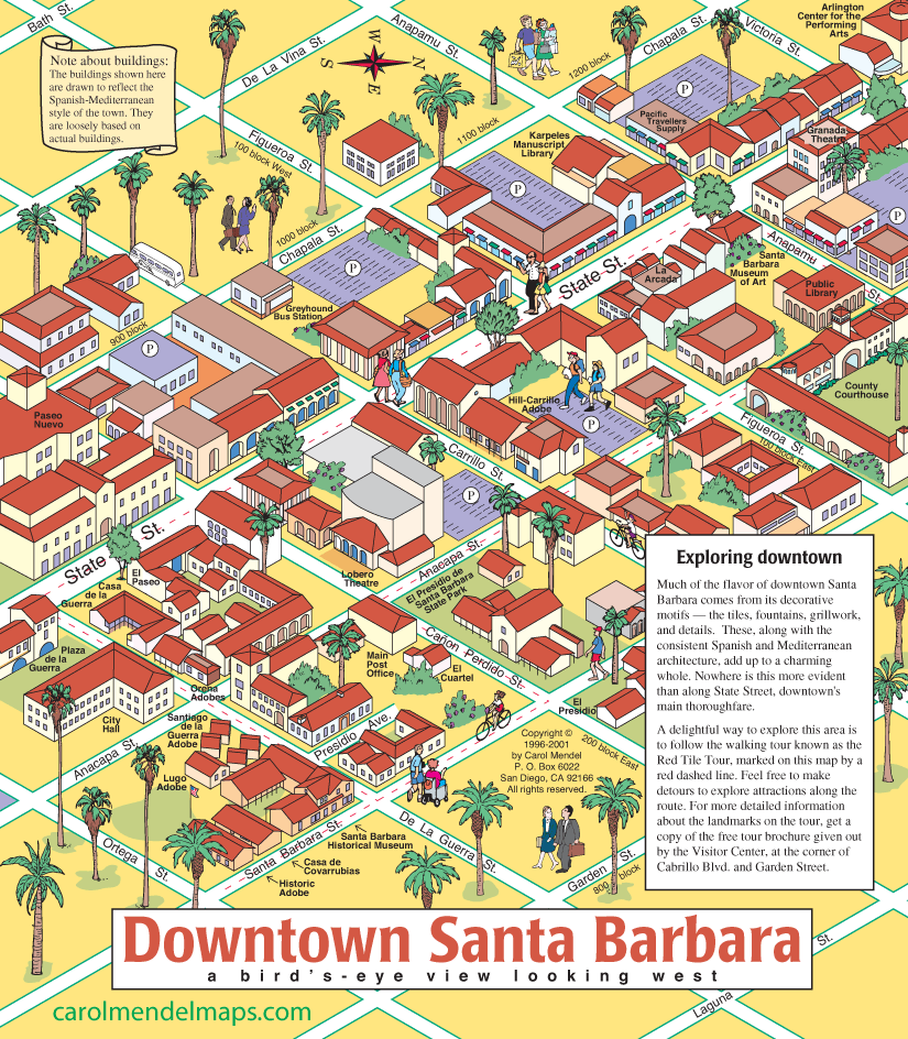 Downtown Santa Barbara Map