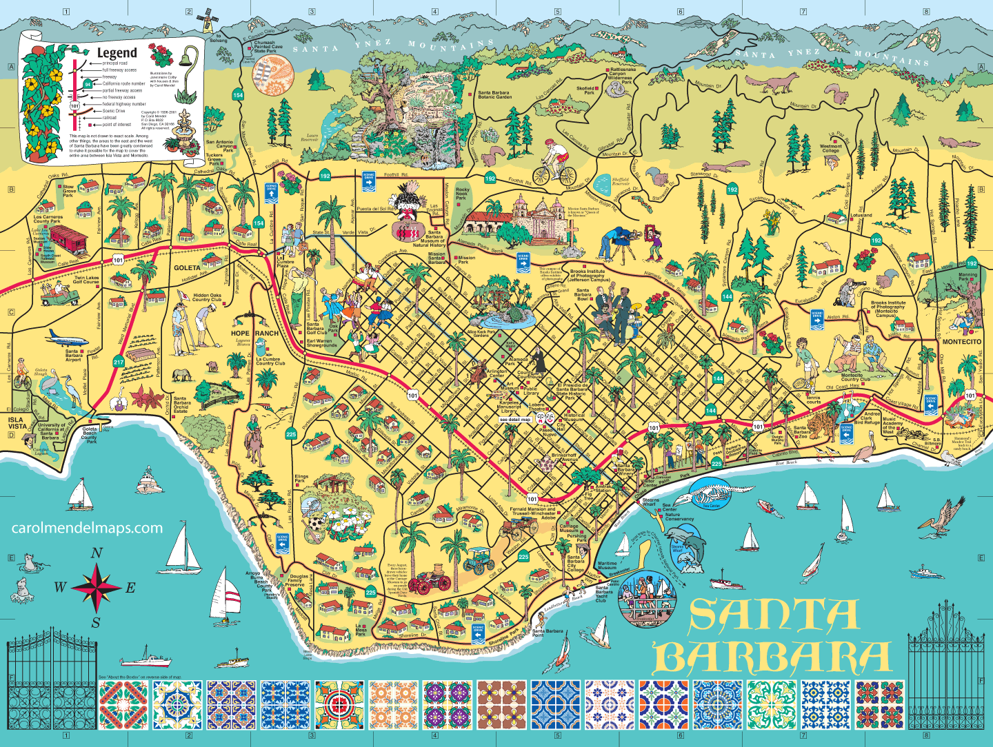 Santa Barbara metropolitan area map