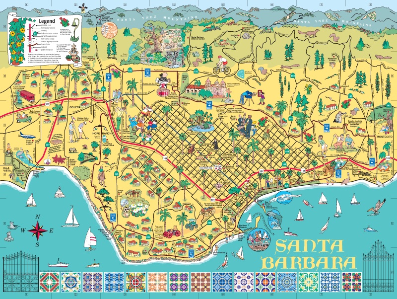 Illustrated Maps Of Santa Barbara