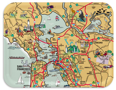 San Francisco map tray