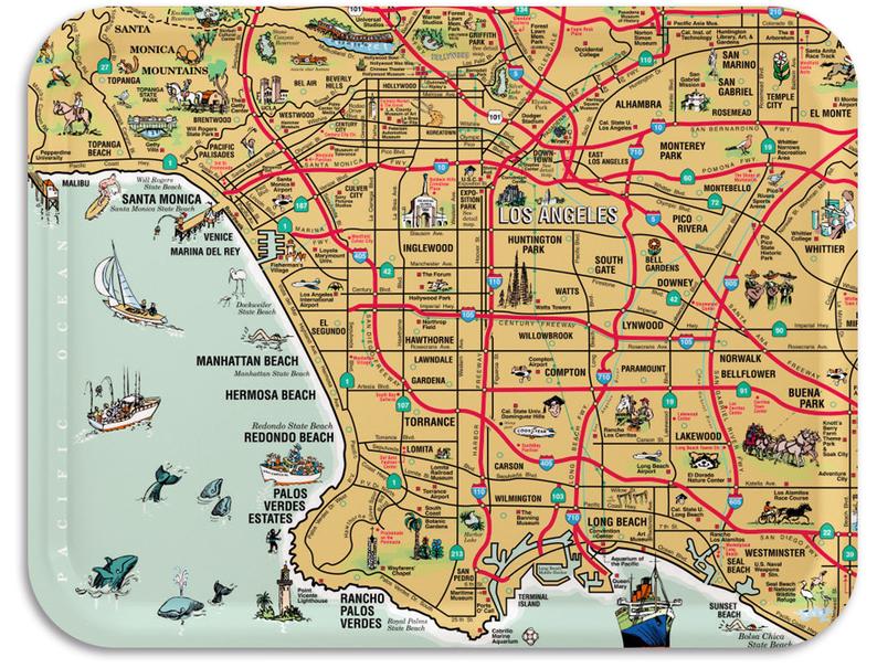 los angeles attractions map